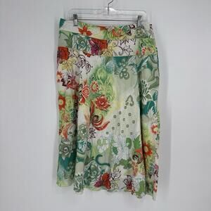 April Cornell skirt large L knee length floral vintage 90s y2k modest office